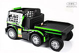 Детский электромобиль RiverToys Mercedes-Benz Axor с прицепом H777HH (зеленый) Лицензия с пультом, фото 4