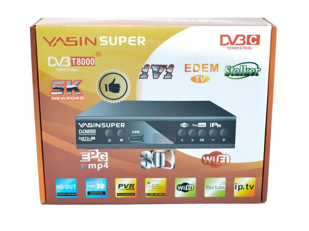 Приставка для цифрового телевидения HD YASIN super T8000 - фото 8 - id-p204509548