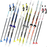 Комплект беговых лыж STC (лыжи+палки стеклопластик+крепление NN75)