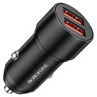 Автомобильное зарядное устройство USB BOROFONE BZ19, 2.4A, 2 USB, черный 556479