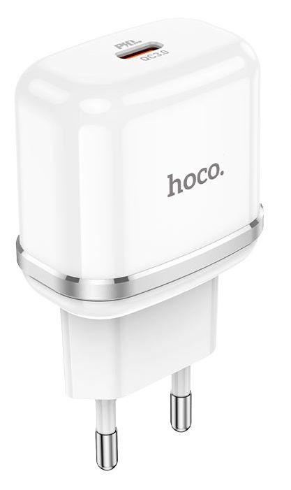 Зарядное устройство сетевое - блок питания HOCO N24, 1 USB Type-C PD20W, белый 556474 - фото 3 - id-p204509624