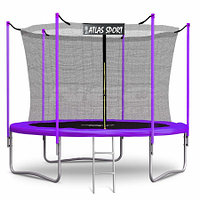 Батут AtlasSport 252 см (8ft) с внутренней сеткой и лестницей PURPLE