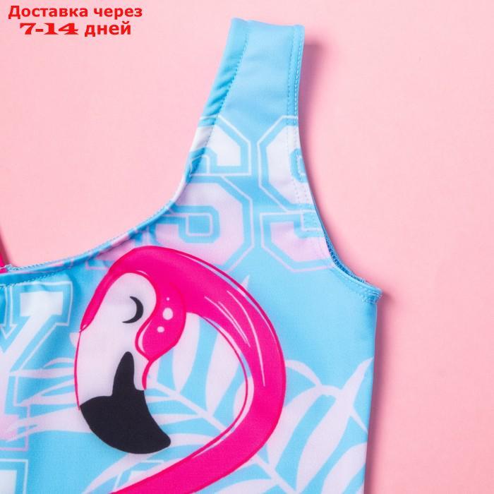 Купальник детский KAFTAN "Фламинго", рост 110-116 (32), голубой - фото 3 - id-p204475514