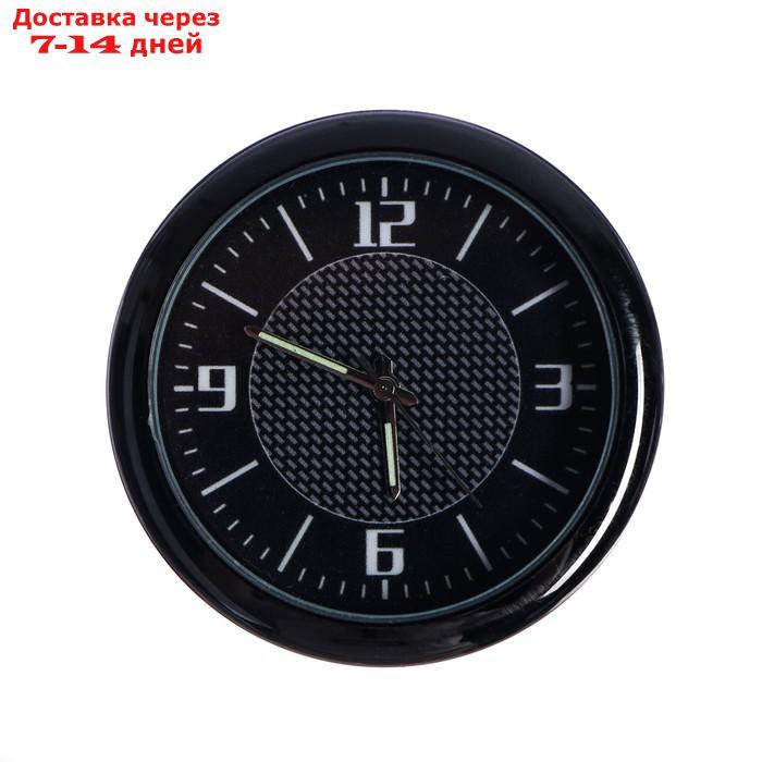 Часы автомобильные, внутрисалонные, d 4.5 см, черный циферблат - фото 2 - id-p204472857