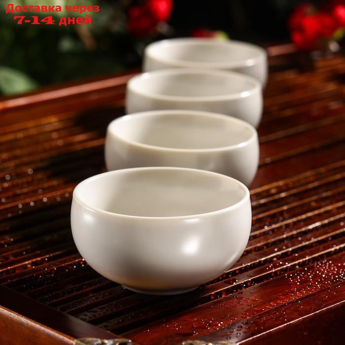 Набор для чайной церемонии "Тясицу", 8 предметов: чайник 120 мл, 4 чашки 50 мл, щипцы, салфеточка, подставка - фото 2 - id-p204475053