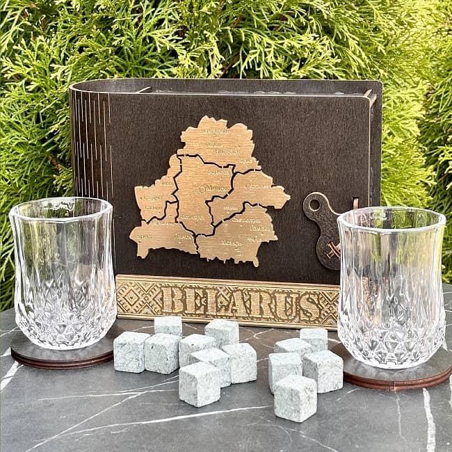 Подарочный набор для виски Premium «Беларусь» - фото 1 - id-p204510051