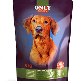 "ONLY" Премиум. Корм для взрослых собак, повышенная физическая нагрузка . Фасовка: 15 кг