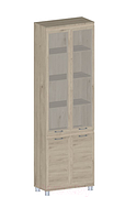 Шкаф с витриной Лером Мелисса ШК-2835-ГС (гикори джексон светлый)