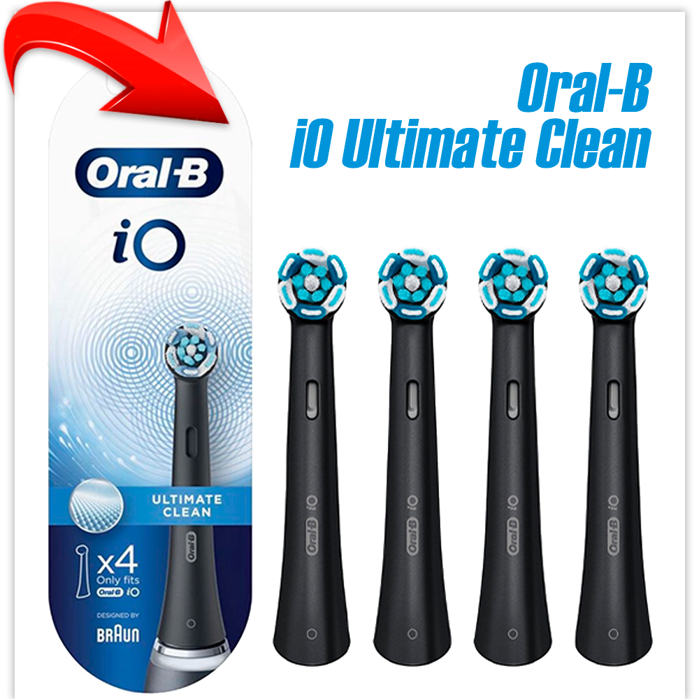 Сменная насадка Oral-B iO Ultimate Clean (4 шт, черный)