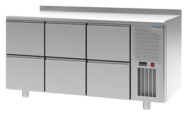Стол холодильный POLAIR TM3-222-G с бортом - фото 1 - id-p204522063