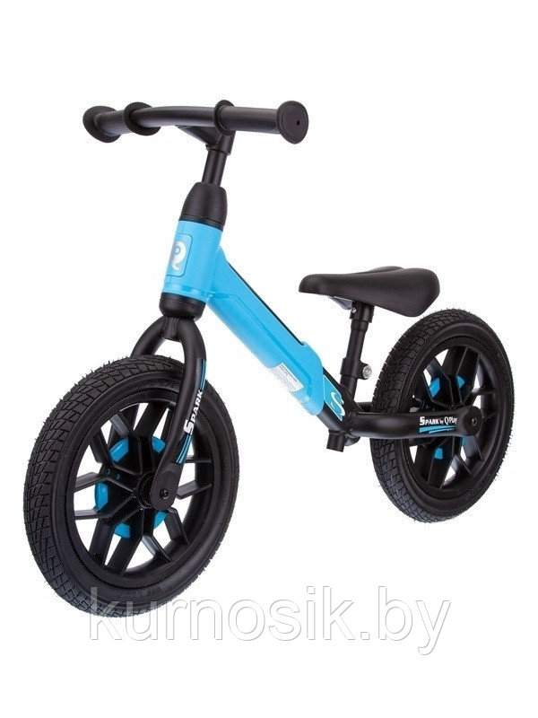 Беговел со светящимися колесами для детей Qplay Spark Balance Bike, голубой - фото 1 - id-p204522876