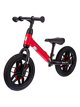 Беговел со светящимися колесами для детей Qplay Spark Balance Bike, красный