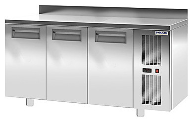 Стол холодильный POLAIR TM3-GC с бортом - фото 1 - id-p204522932
