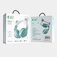 Беспроводные 5.3 bluetooth наушники Кошачьи Ушки Cat STN-28 PRO, зеленый, фото 2