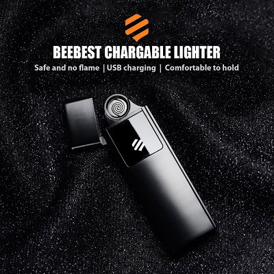 Зажигалка ветрозащитная беспламенная Beebest Ultra-thin Charging Lighter (L101) - фото 4 - id-p204523022