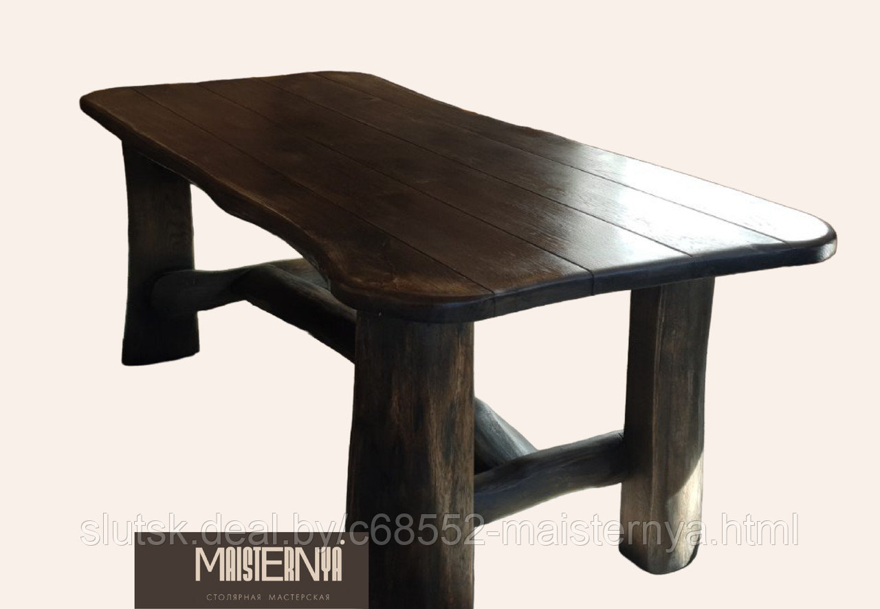 Комплект мебели Майстр (2 скамейки, стол и 2 кресла, массив дуба) - фото 5 - id-p155026019