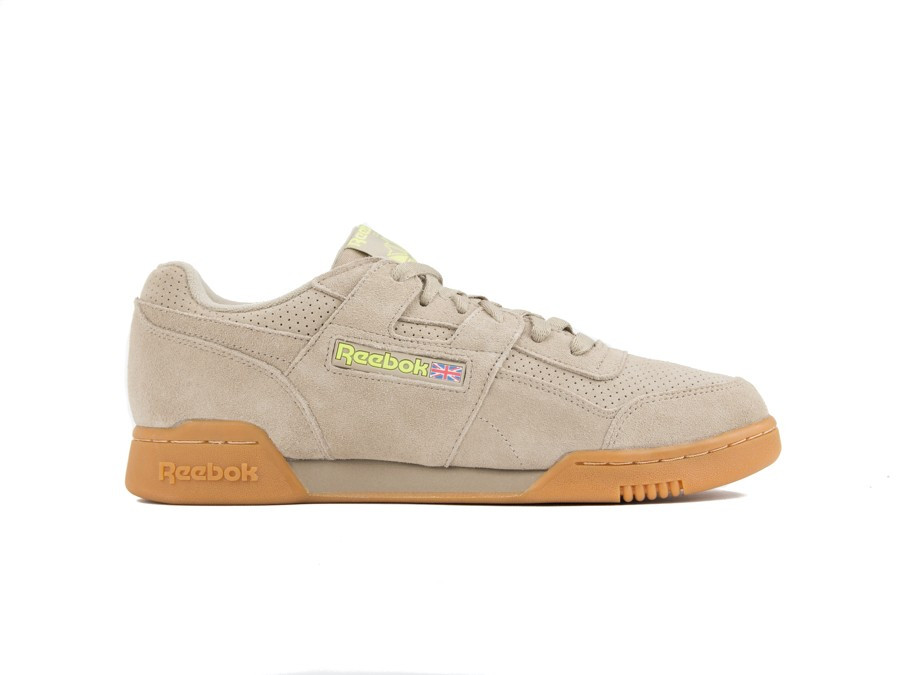 Кроссовки Reebok WORKOUT PLUS MU БЕЖЕВЫЕ - фото 1 - id-p204530569