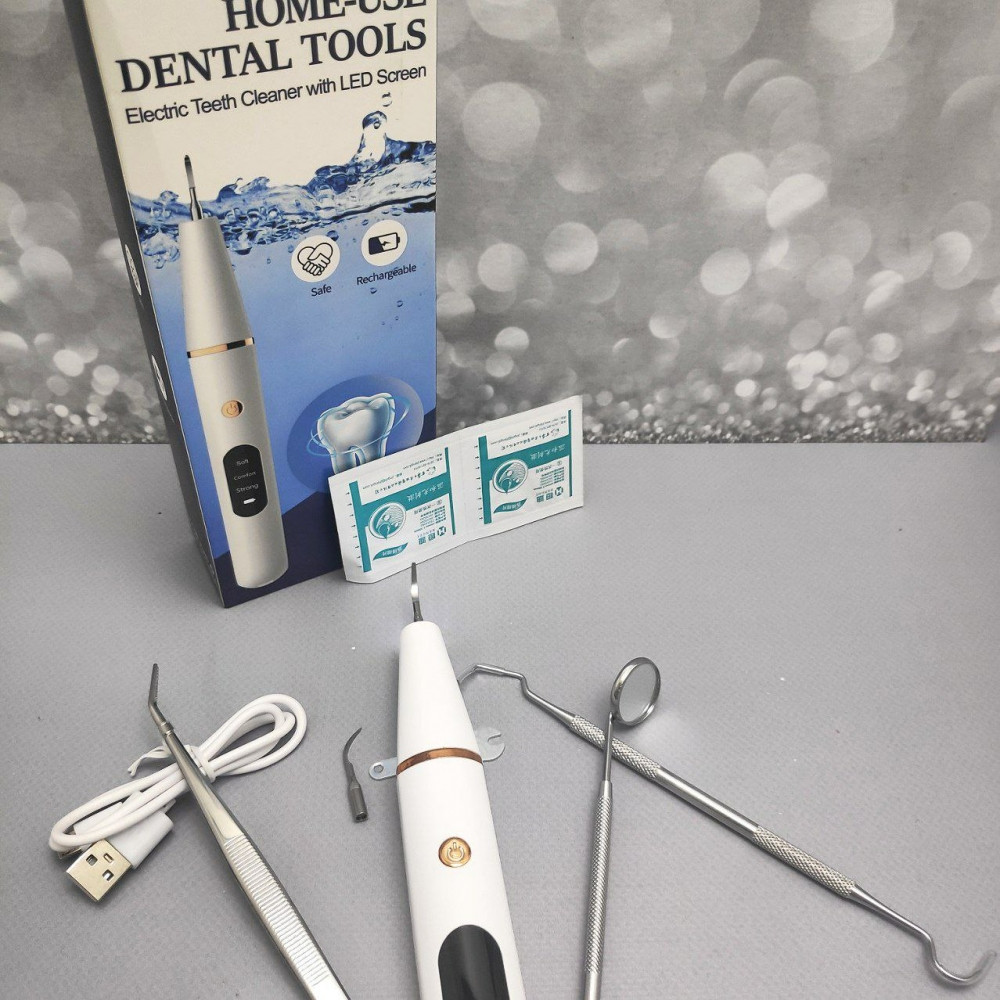 Ультразвуковой портативный скалер Electric Teeth Cleaner with LED Screen для отбеливания зубов и удаления - фото 2 - id-p204531001