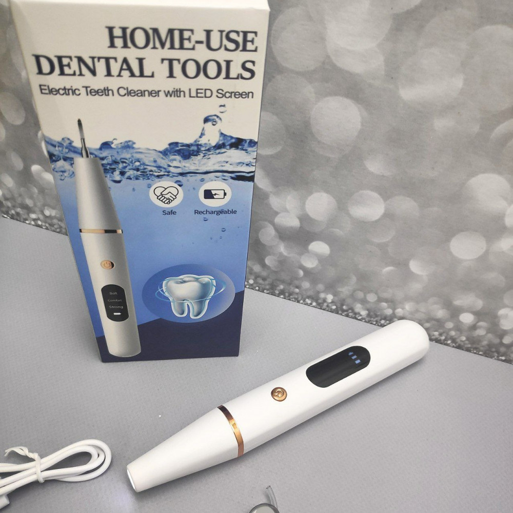 Ультразвуковой портативный скалер Electric Teeth Cleaner with LED Screen для отбеливания зубов и удаления - фото 5 - id-p204531001