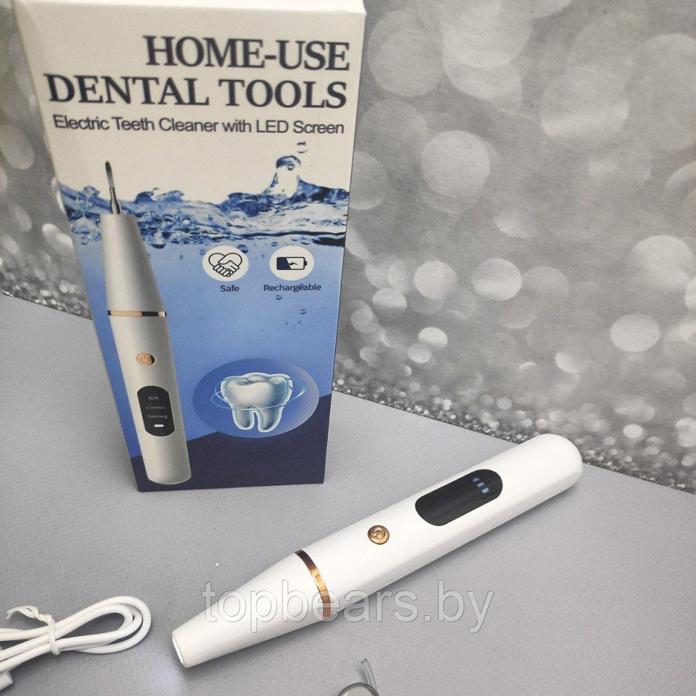 Ультразвуковой портативный скалер Electric Teeth Cleaner with LED Screen для отбеливания зубов и удаления - фото 5 - id-p204531036