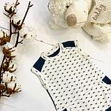 Комбинезон-боди для новорожденных детей Bebika, натуральный хлопок (13/18-9) Серый панда, рост 68 см., фото 7