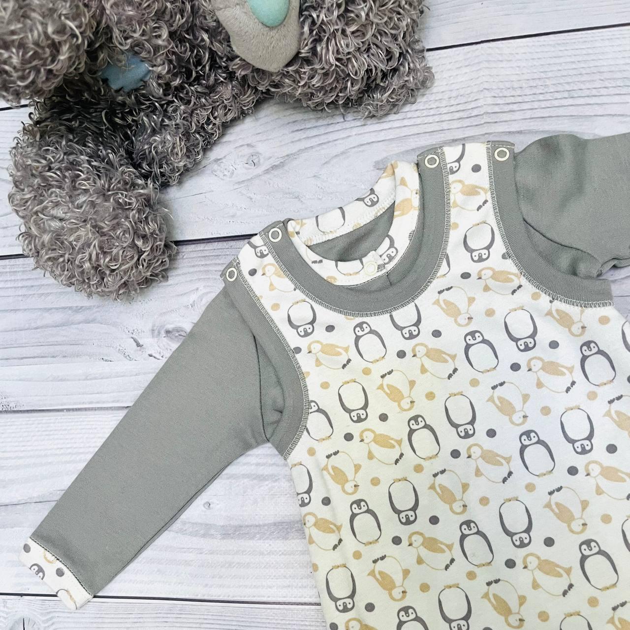 Комплект одежды из 2 предметов для новорожденного (кофточка, полукомбинезон) Bebika, натуральный хлопок - фото 4 - id-p204530957