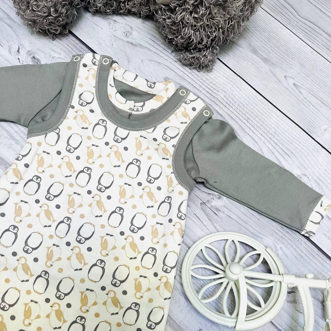 Комплект одежды из 2 предметов для новорожденного (кофточка, полукомбинезон) Bebika, натуральный хлопок - фото 5 - id-p204530958