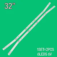 6LED/MS-L2082- V1/584.5*17.5mm/3030 -6V/ TV/R HYLED3213 U 6 6V-72-32D04-029- 13/32L56 32L3 32S1A/ JS-D- JP32