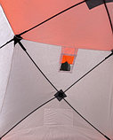 Зимняя палатка Пингвин Mr. Fisher 171 SТ ТЕРМО (3-сл, термостежка) с юбкой 170*170/175 (бело-оранжевый) +, фото 3