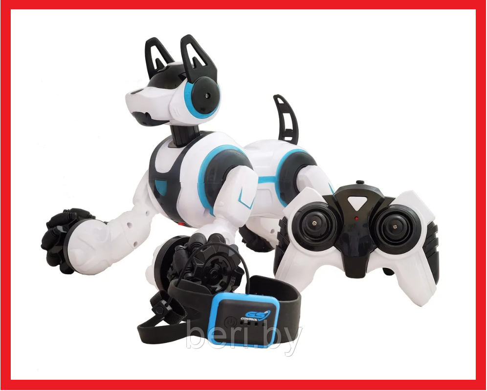 666-800A Робот-собака на радиоуправлении Stunt Dog, браслет-пульт - фото 1 - id-p204540864