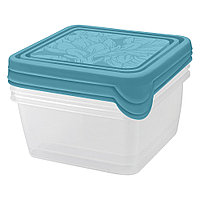 Набор контейнеров 450мл (3шт.), для продуктов, квадратные, голубой океан Plastic Republic Helsinki Artichoke