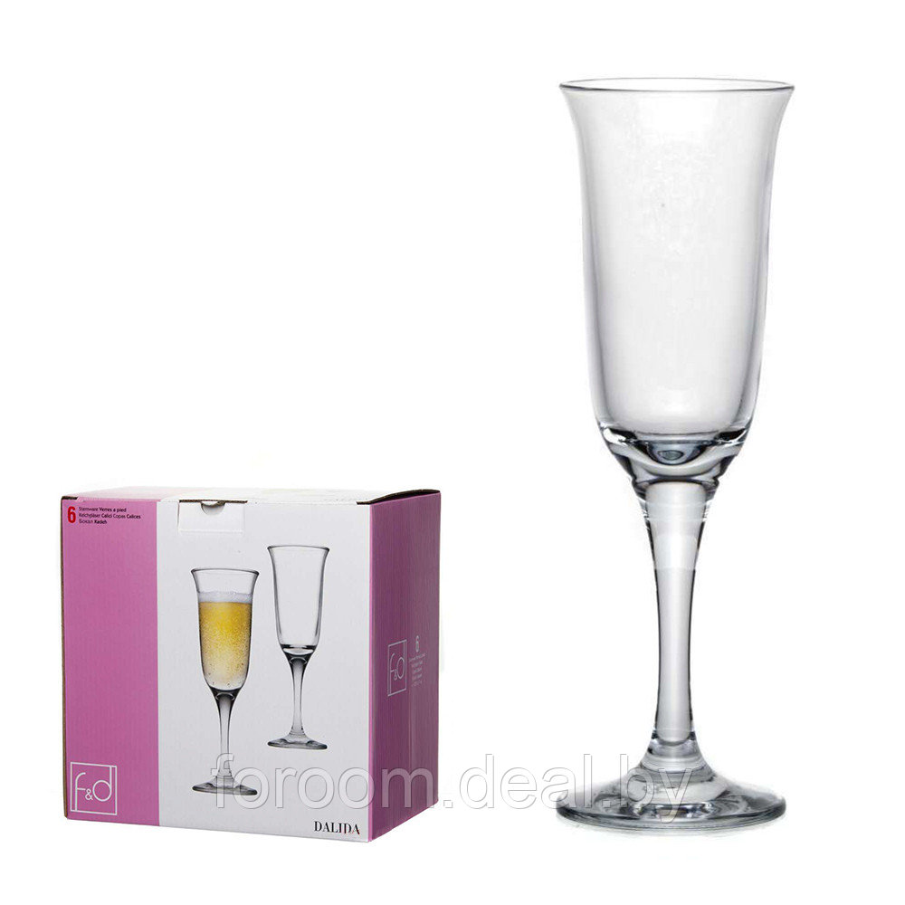 Набор бокалов 210мл (6шт.) для шампанского Pasabahce F&D Dalida 440883 1117766 - фото 1 - id-p196743535