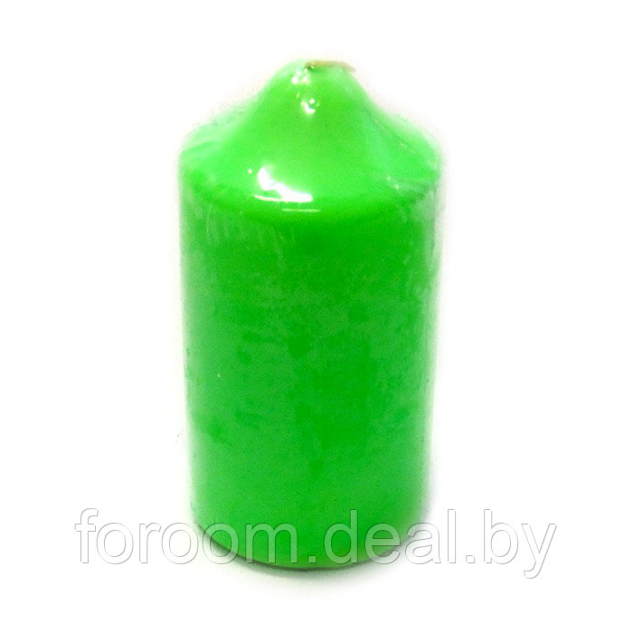Свеча бочонок (d)5x(h)10см, зелёный неон 5070818 - фото 1 - id-p204322019