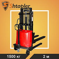 Штабелер гидравлический с электроподъемом Shtapler SPN 1,5т х 2м (AS)