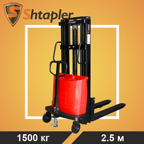 Штабелер гидравлический с электроподъемом Shtapler SPN 1,5т х 2,5м (AS)