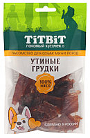 Лакомство TitBit для собак Утиные грудки, 70г