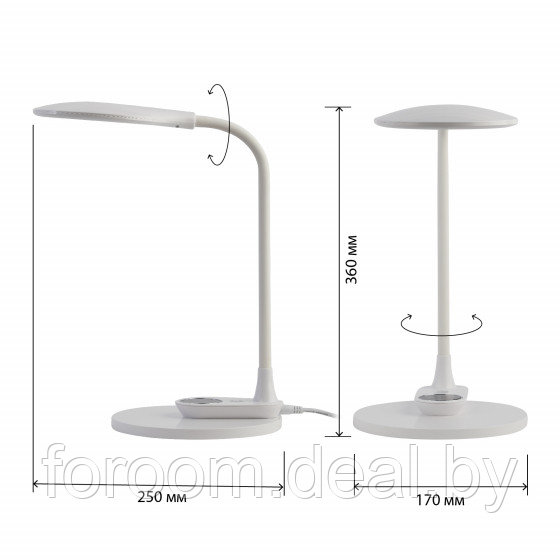 Светильник настольный ЭРА NLED-498-10W-W, белый - фото 2 - id-p186690561