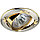 Светильник ЭРА литой круг. пов. с гравировкой MR16,12V, 50W сатин серебро/золото (5/100/21 C0043663, фото 2