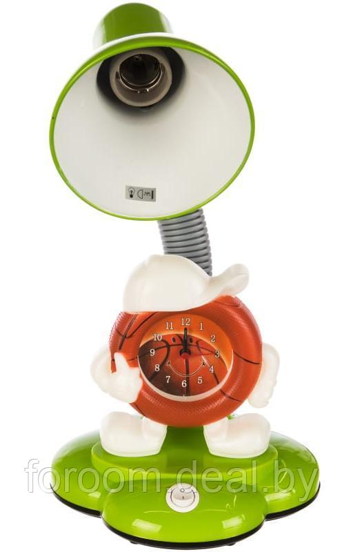 Светильник настольный Camelion KD-388 C05 зелёный (с часами, 230В, 40Вт, E27) - фото 3 - id-p167460985