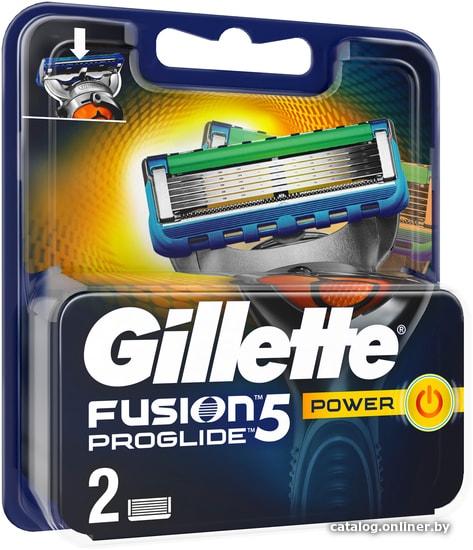 Сменные кассеты для бритья Gillette Fusion5 Proglide Power (2 шт) - фото 1 - id-p204557453