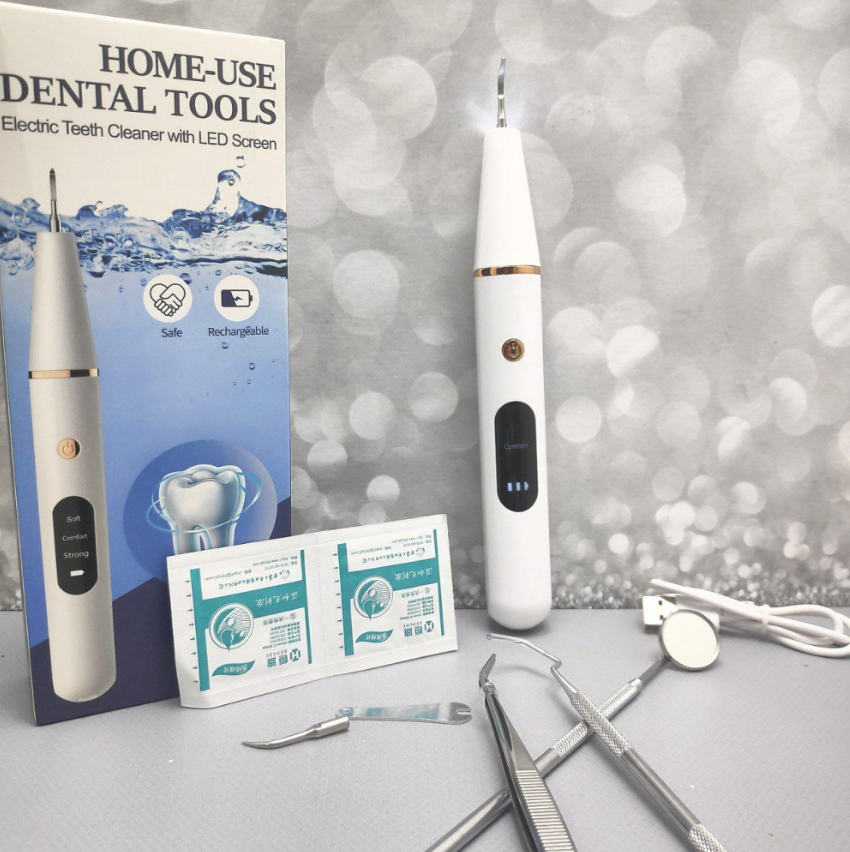 Ультразвуковой портативный скалер Electric Teeth Cleaner with LED Screen для отбеливания зубов - фото 10 - id-p204562634