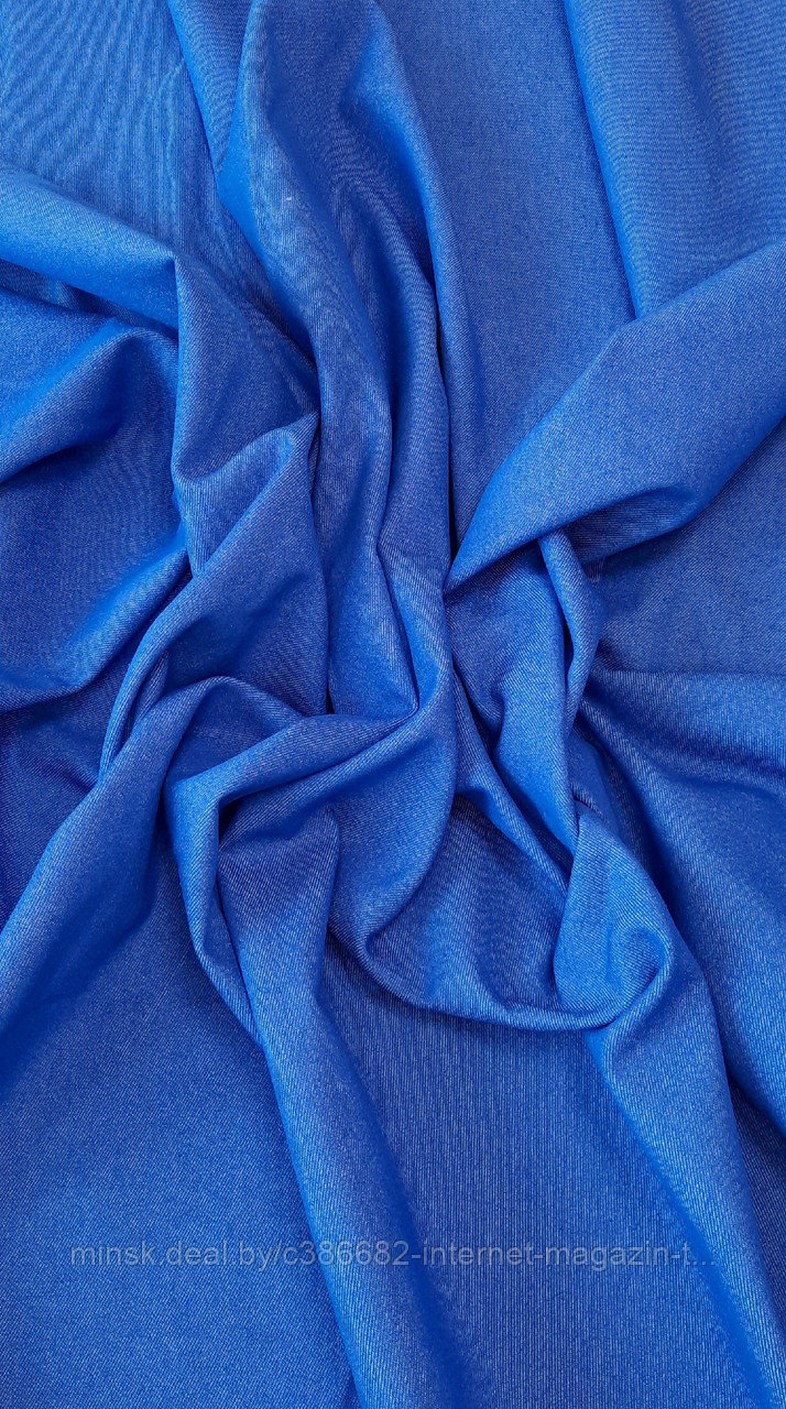 Ткань джинсовая 270 гр/м 140 см Ярко-голубая