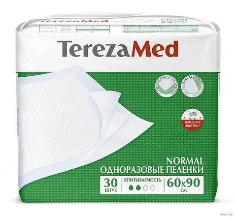 Пеленки гигиенические впитывающие TerezaMed Normal 90x60 см., 30 шт., фото 2