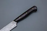 Нож “Шеф-повар № 8” дамаск, черный граб., фото 4