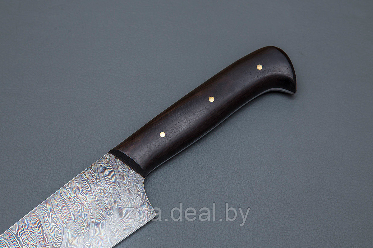 Нож “Шеф-повар средний” .Ножи кухонные из дам. стали (черное дерево).