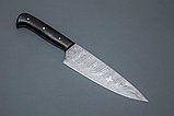 Нож “Шеф-повар средний” .Ножи кухонные из дам. стали (черное дерево)., фото 4