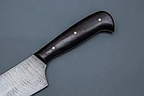Нож “Шеф-повар № 3” дамаск, черный граб., фото 3
