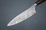 Нож “Шеф-повар № 13” дамаск, черный граб., фото 2