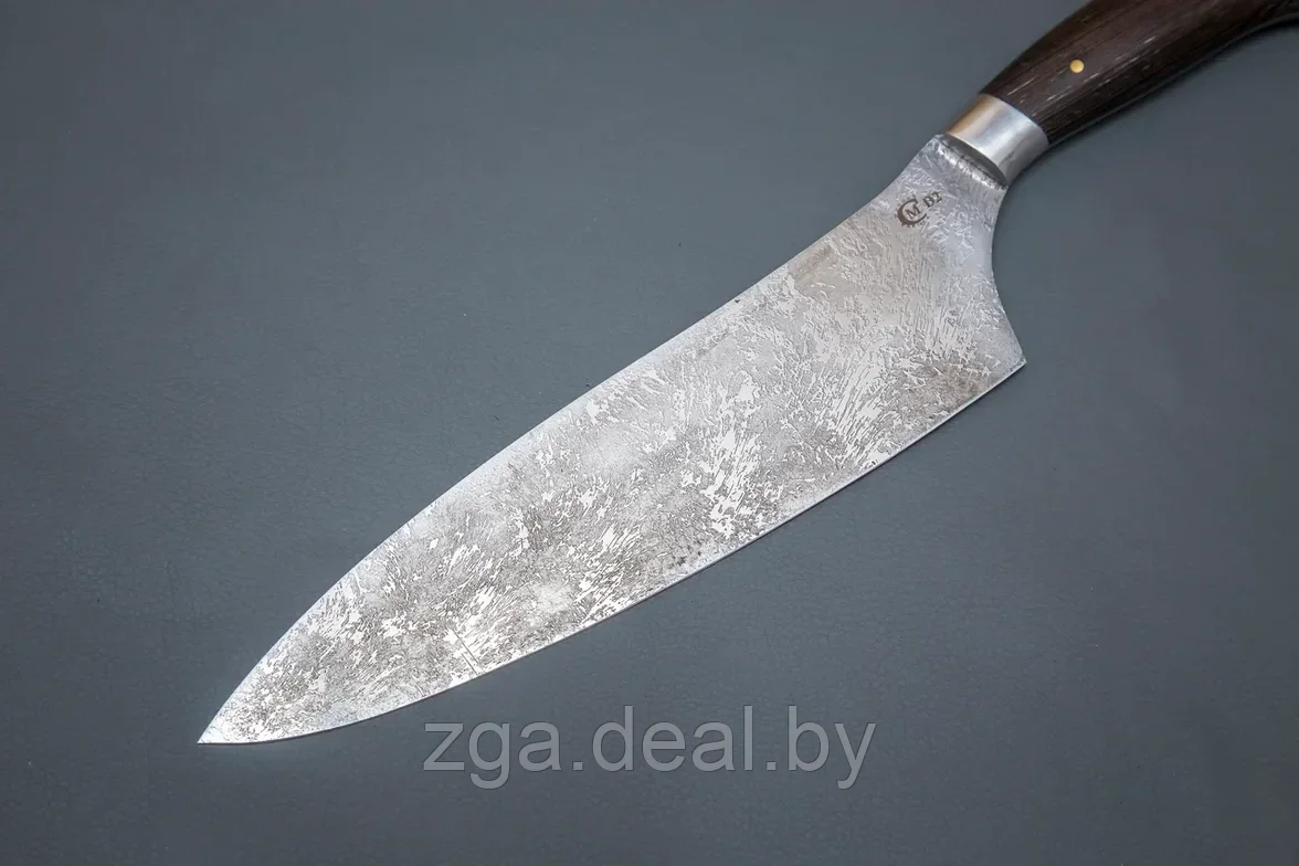 Нож Шеф-повар № 13 дамаск, черный граб. - фото 2 - id-p204571385