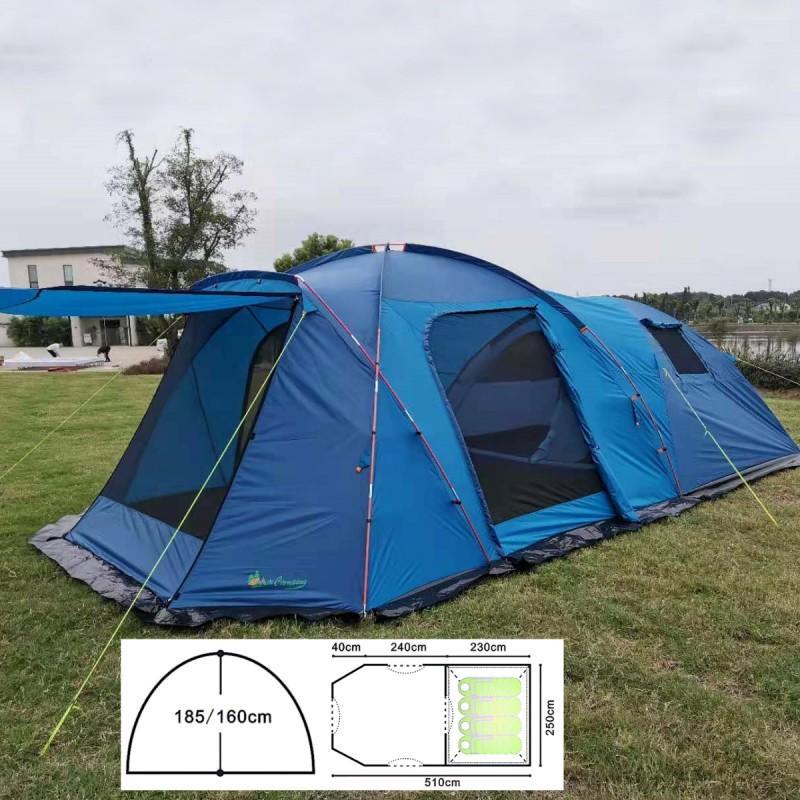 Туристическая кемпинговая палатка 4-х местная Mircamping, арт.1600W-4 (510x250x185/160 см.) - фото 2 - id-p204572303